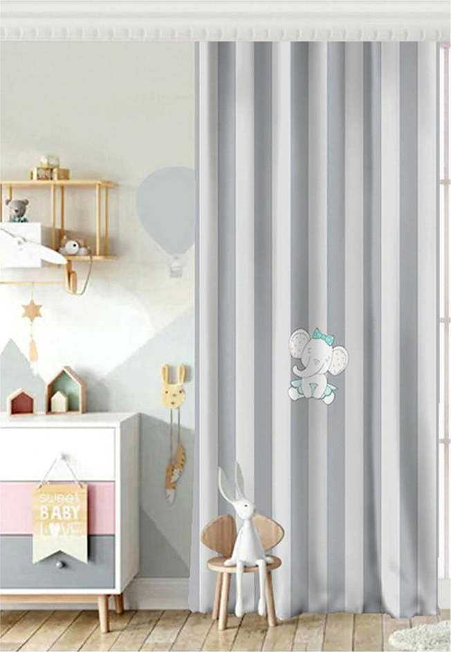 Šedý závěs s příměsí bavlny Minimalist Home World