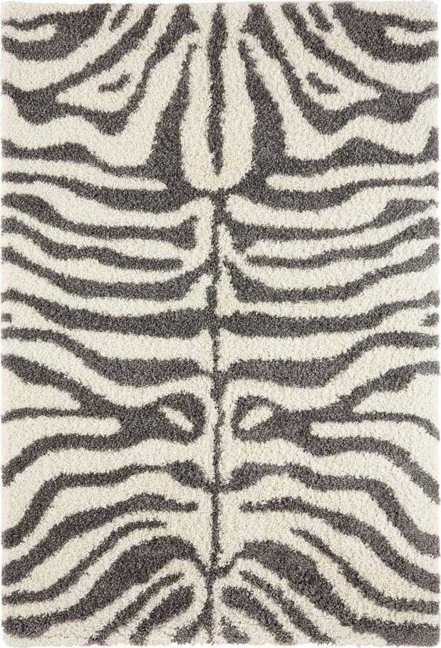 Šedý/béžový koberec 150x80 cm Striped Animal - Ragami Ragami