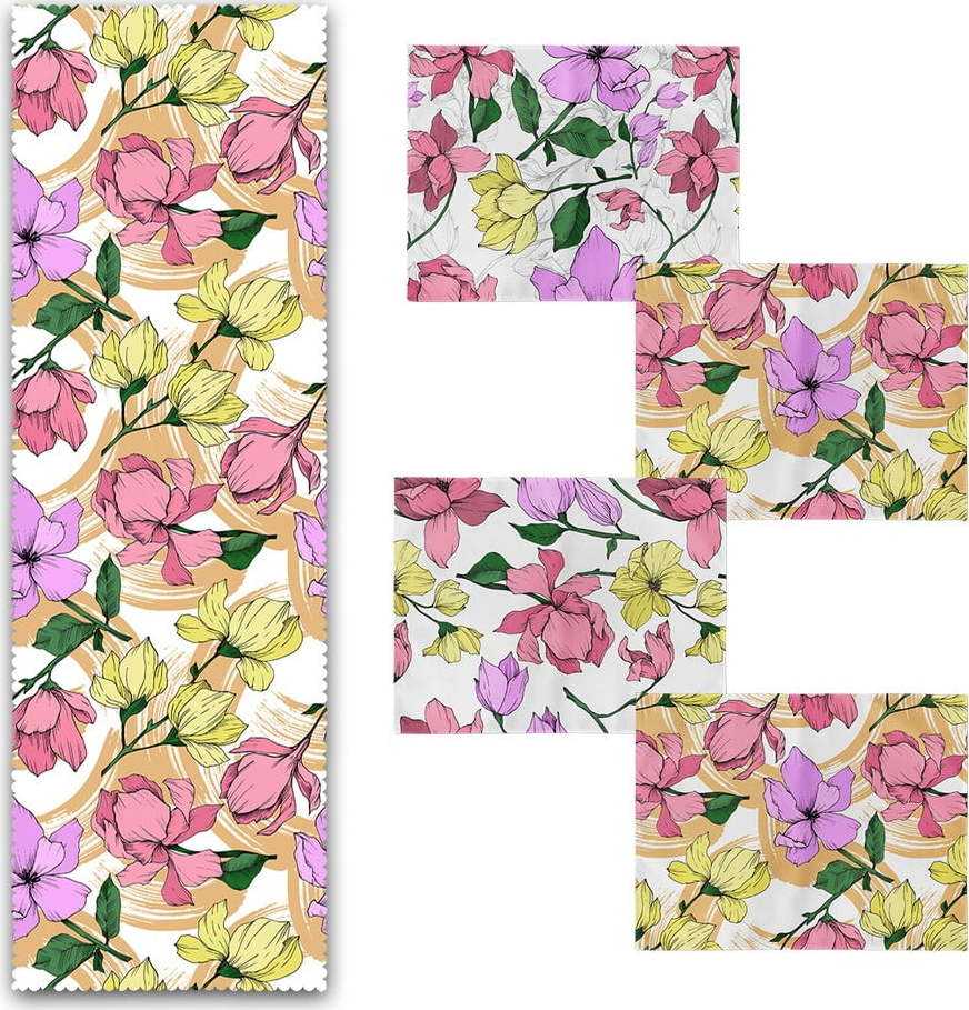 Set 4 textilních prostírání a běhounu Minimalist Home World Minimalist Home World