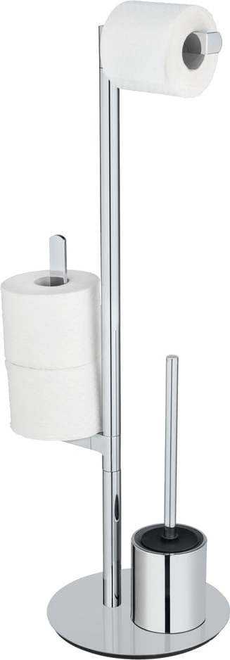 Stojan na toaletní papír s WC kartáčem z nerezové oceli Wenko Polvano WENKO