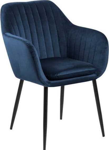 Tmavě modrá jídelní židle s kovovým podnožím Bonami Essentials Emilia Bonami Essentials