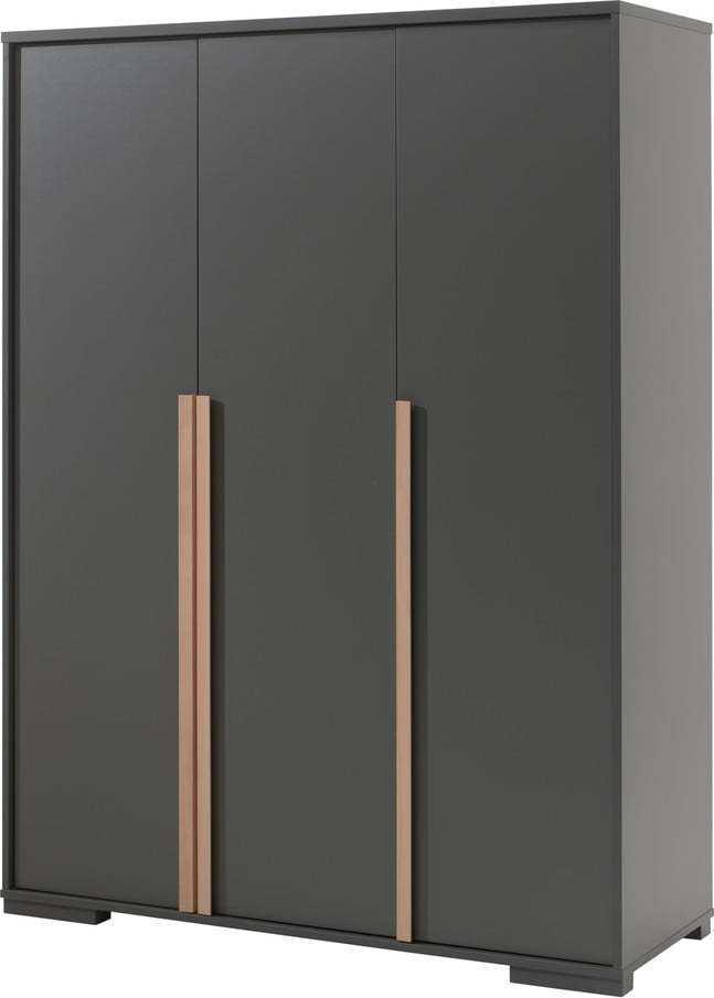 Tmavě šedá dětská šatní skříň 146x195 cm Londen - Vipack Vipack