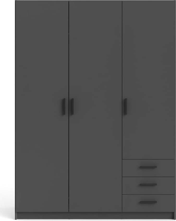 Tmavě šedá šatní skříň 147x200 cm Sprint - Tvilum Tvilum
