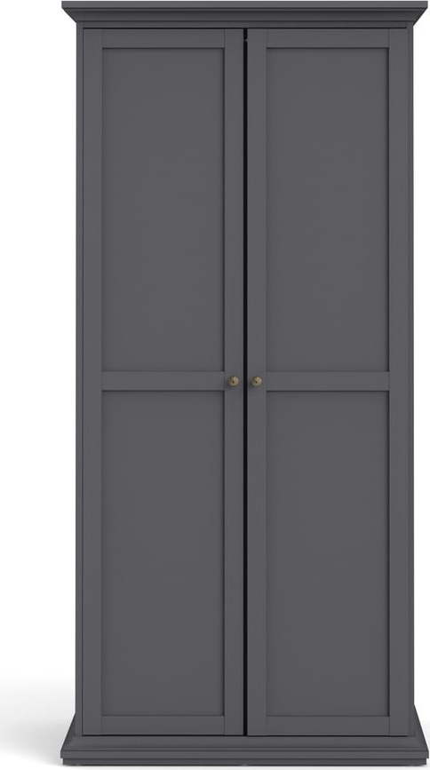 Tmavě šedá šatní skříň 96x201 cm Paris - Tvilum Tvilum