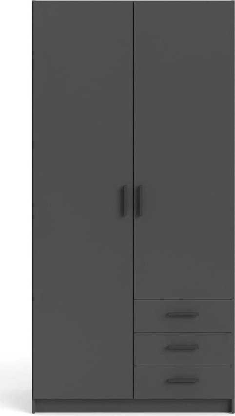 Tmavě šedá šatní skříň 99x200 cm Sprint - Tvilum Tvilum