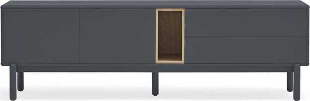 Tmavě šedý TV stolek 180x56 cm Corvo - Teulat Teulat