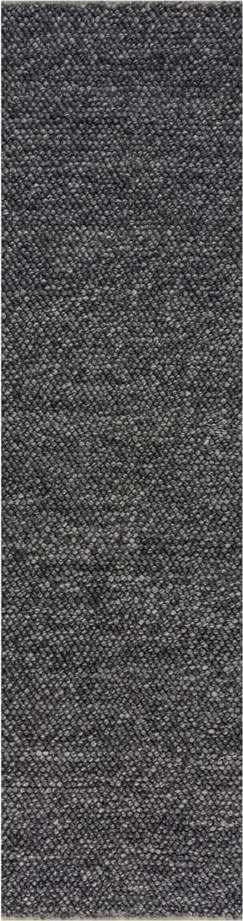 Tmavě šedý vlněný běhoun Flair Rugs Minerals