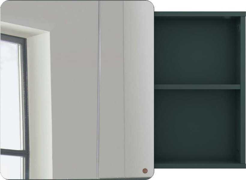 Tmavě zelená nástěnná koupelnová skříňka se zrcadlem Tom Tailor Color Bath Large Tom Tailor