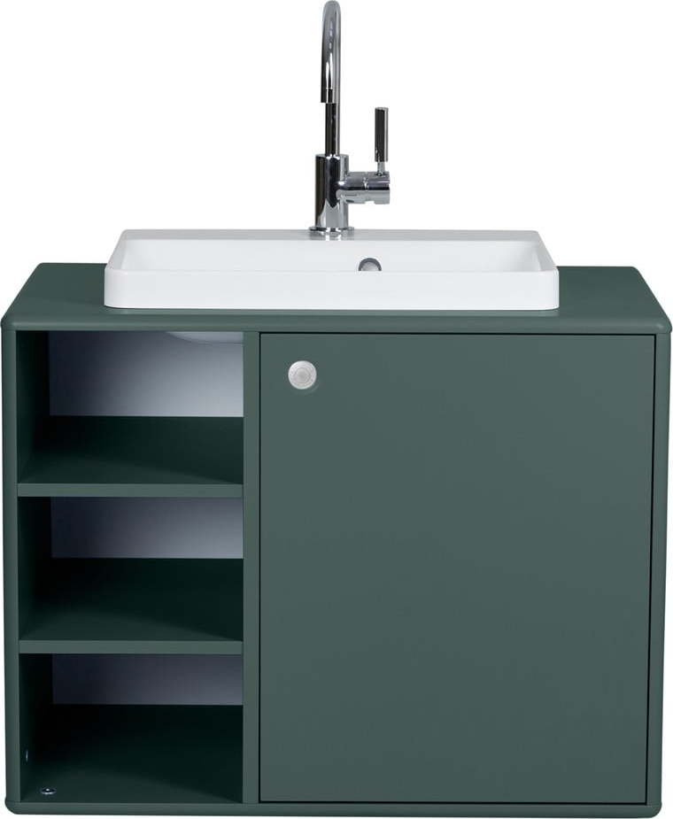 Tmavě zelená skříňka s umyvadlem bez baterie 80x62 cm Color Bath - Tom Tailor for Tenzo Tom Tailor
