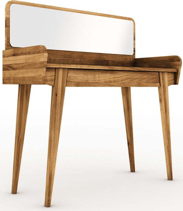 Toaletní stolek z dubového dřeva se zrcadlem 110x45 cm Retro - The Beds The Beds
