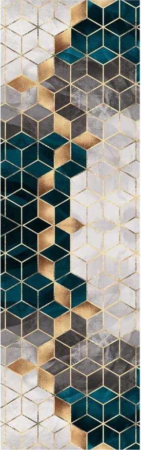 Tyrkysový koberec Rizzoli Optic