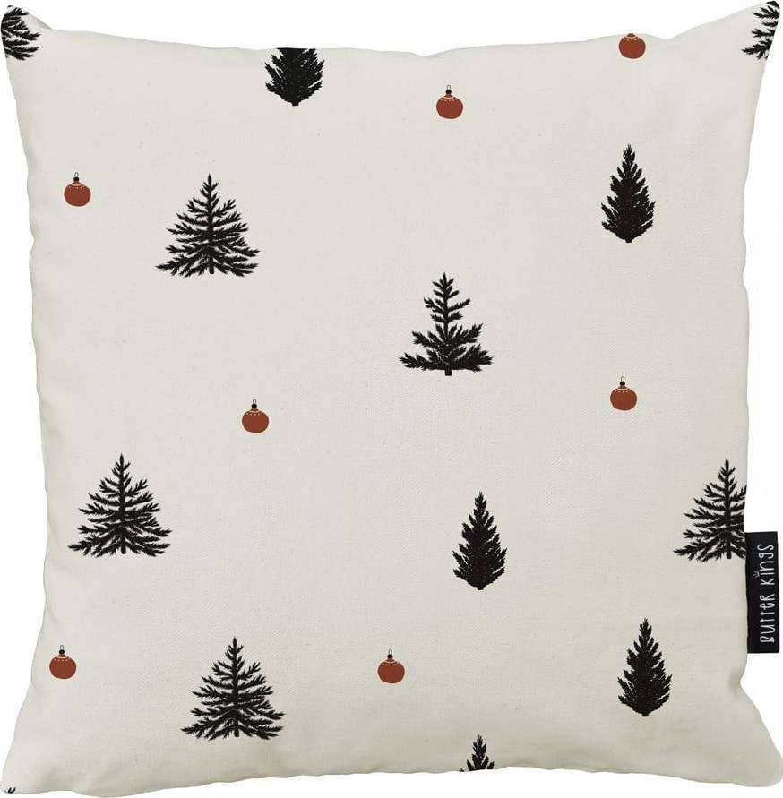Vánoční dekorativní polštář 50x50 cm Black Trees - Butter Kings Butter Kings