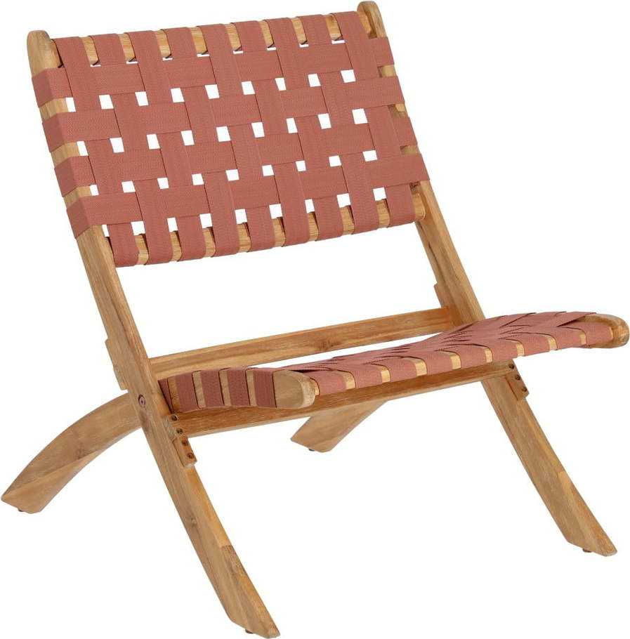 Zahradní skládací židle v barvě terakota z akáciového dřeva Kave Home Chabeli Kave Home