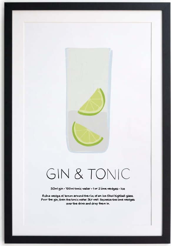 Zarámovaný plakát Really Nice Things Gin Tonic