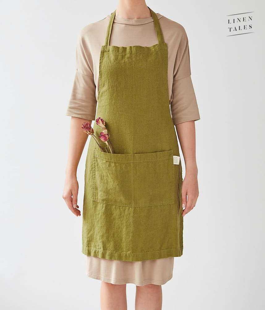 Zelená lněná zástěra Linen Tales Daily Apron