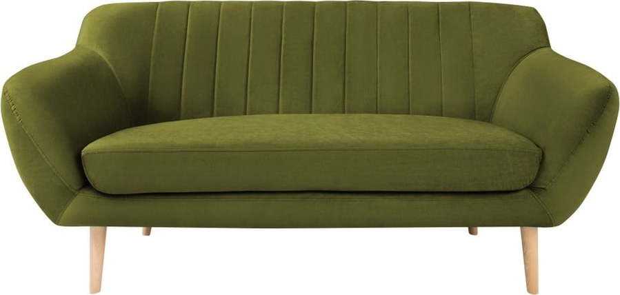 Zelená sametová pohovka Mazzini Sofas Sardaigne