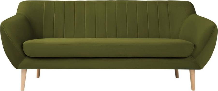 Zelená sametová pohovka Mazzini Sofas Sardaigne