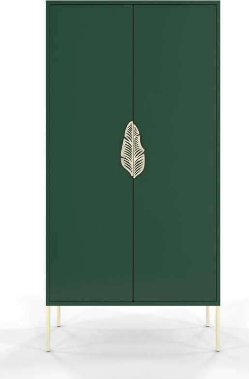 Zelená šatní skříň 80x160 cm Merlin - Skandica SKANDICA