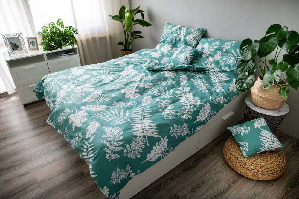 Zelené bavlněné povlečení Cotton House Palma