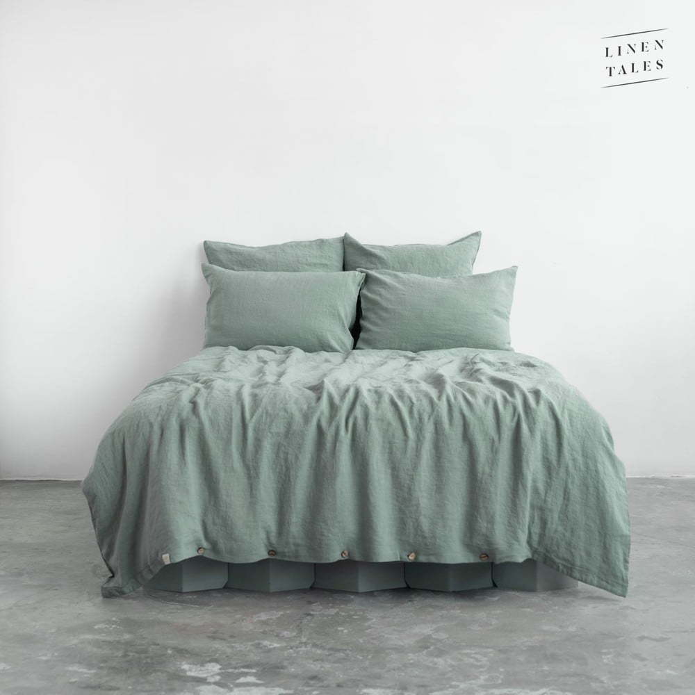 Zelené lněné povlečení 220x140 cm - Linen Tales Linen Tales