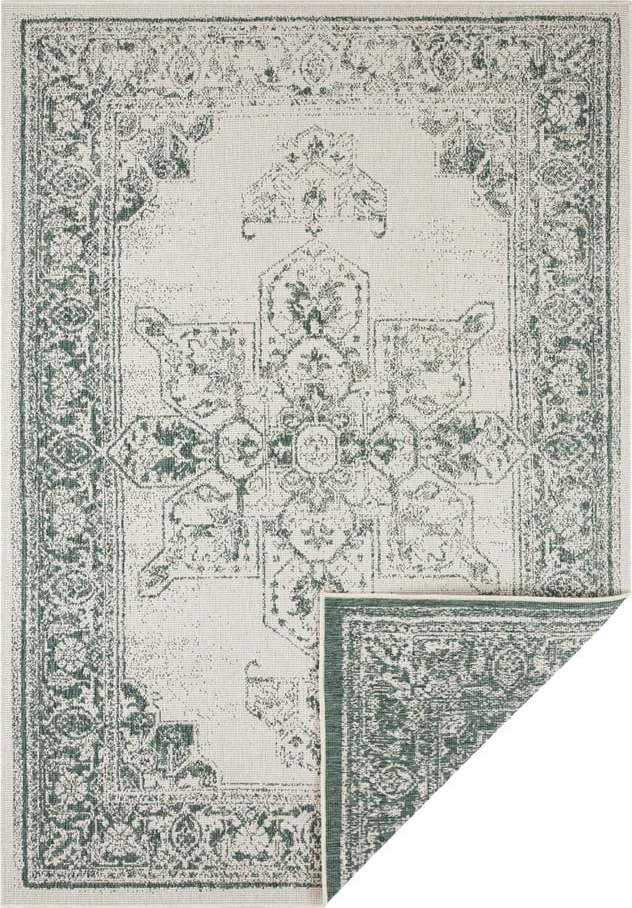 Zeleno-krémový venkovní koberec NORTHRUGS Borbon