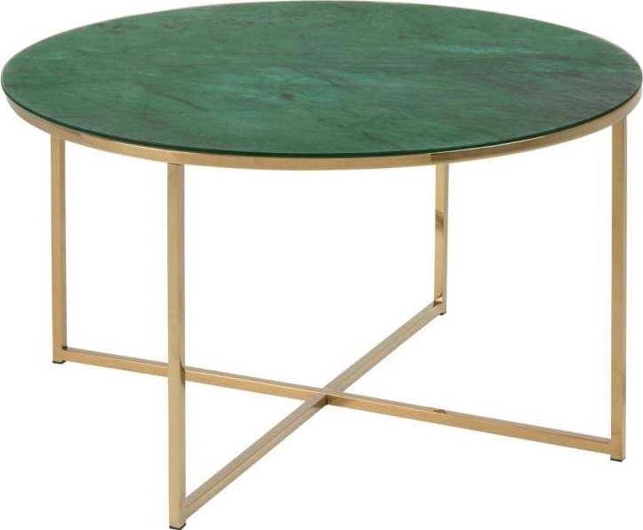 Zelený kulatý konferenční stolek ø 80 cm Alisma - Actona Actona