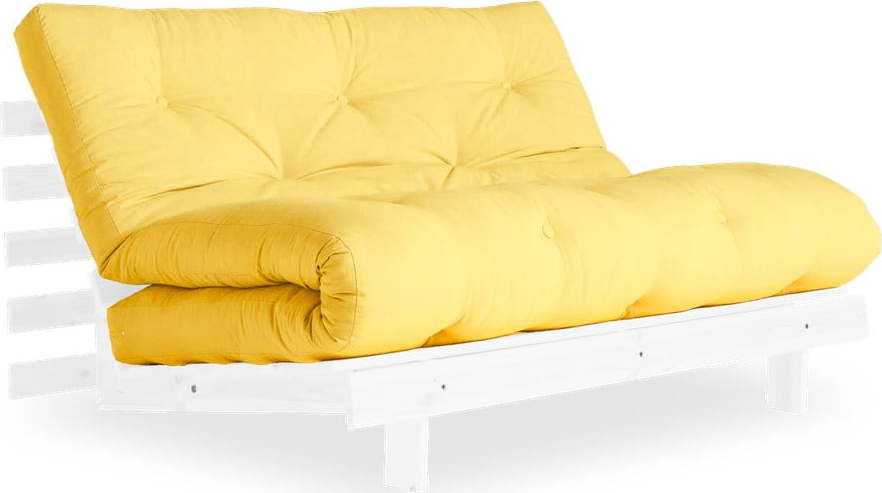 Žlutá rozkládací pohovka 140 cm Roots - Karup Design Karup Design
