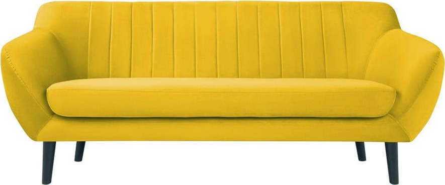 Žlutá sametová pohovka Mazzini Sofas Toscane