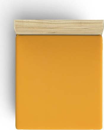 Žluté napínací bavlněné prostěradlo 160x200 cm - Mijolnir Mijolnir