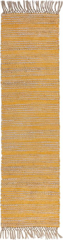 Žlutý jutový běhoun Flair Rugs Equinox