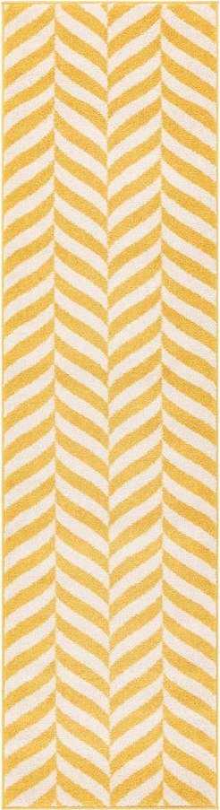 Žlutý koberec běhoun 240x66 cm Muse - Asiatic Carpets Asiatic Carpets