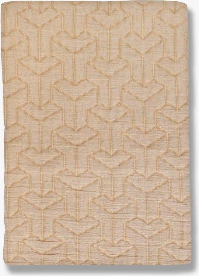 Béžový přehoz z recyklované bavlny na dvoulůžko 220x250 cm Trio – Mette Ditmer Denmark Mette Ditmer Denmark