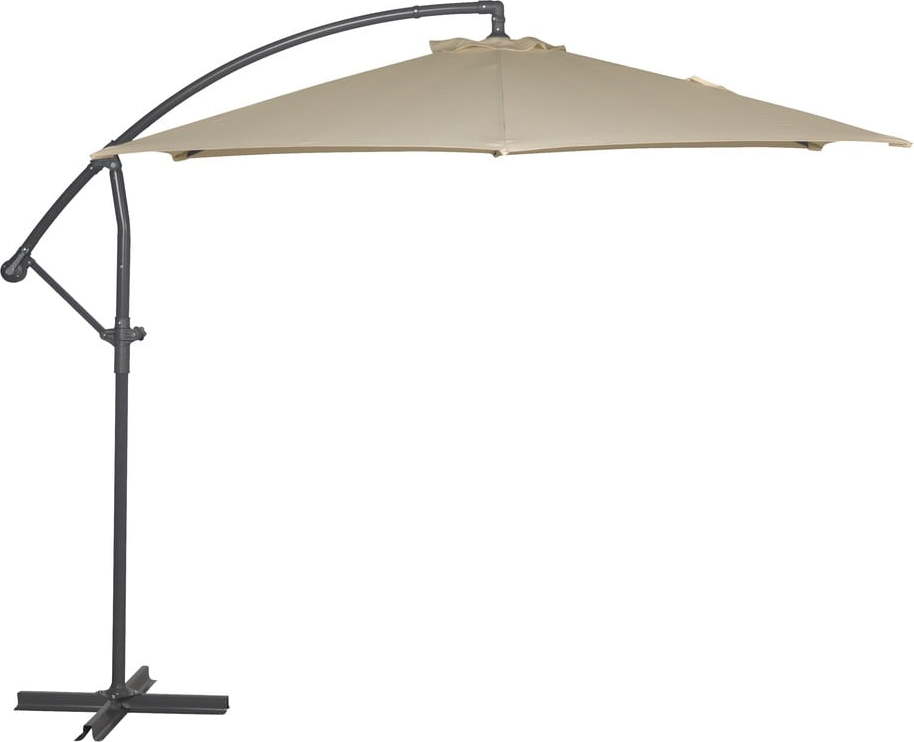 Béžový slunečník ø 300 cm Free Pole - Rojaplast Rojaplast