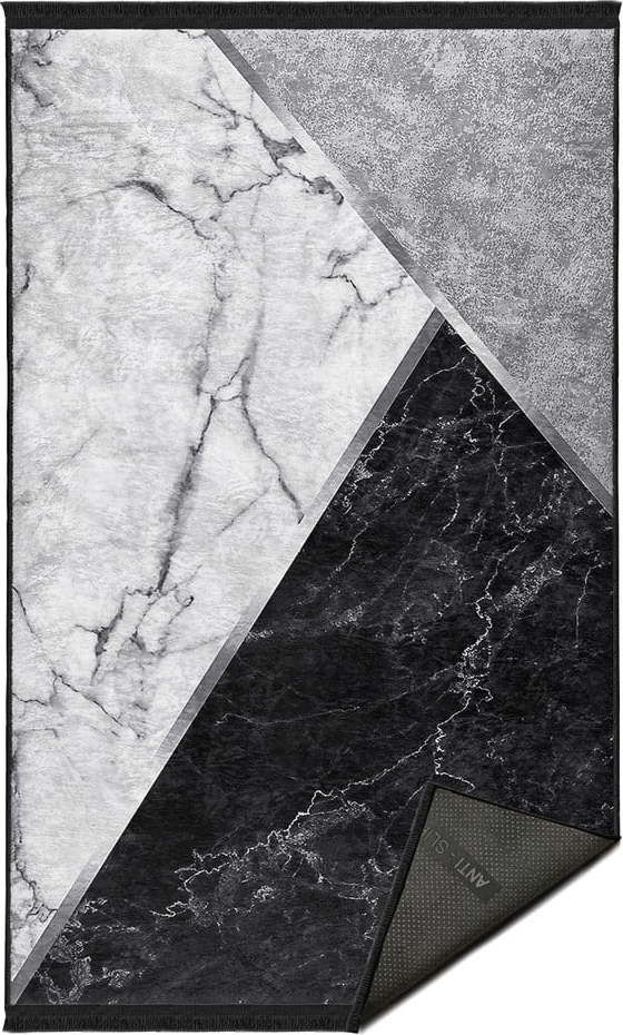 Bílo-černý koberec běhoun 80x200 cm – Mila Home Mila Home