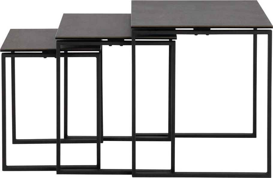Černé konferenční stolky v sadě 3 ks Katrine - Actona Actona