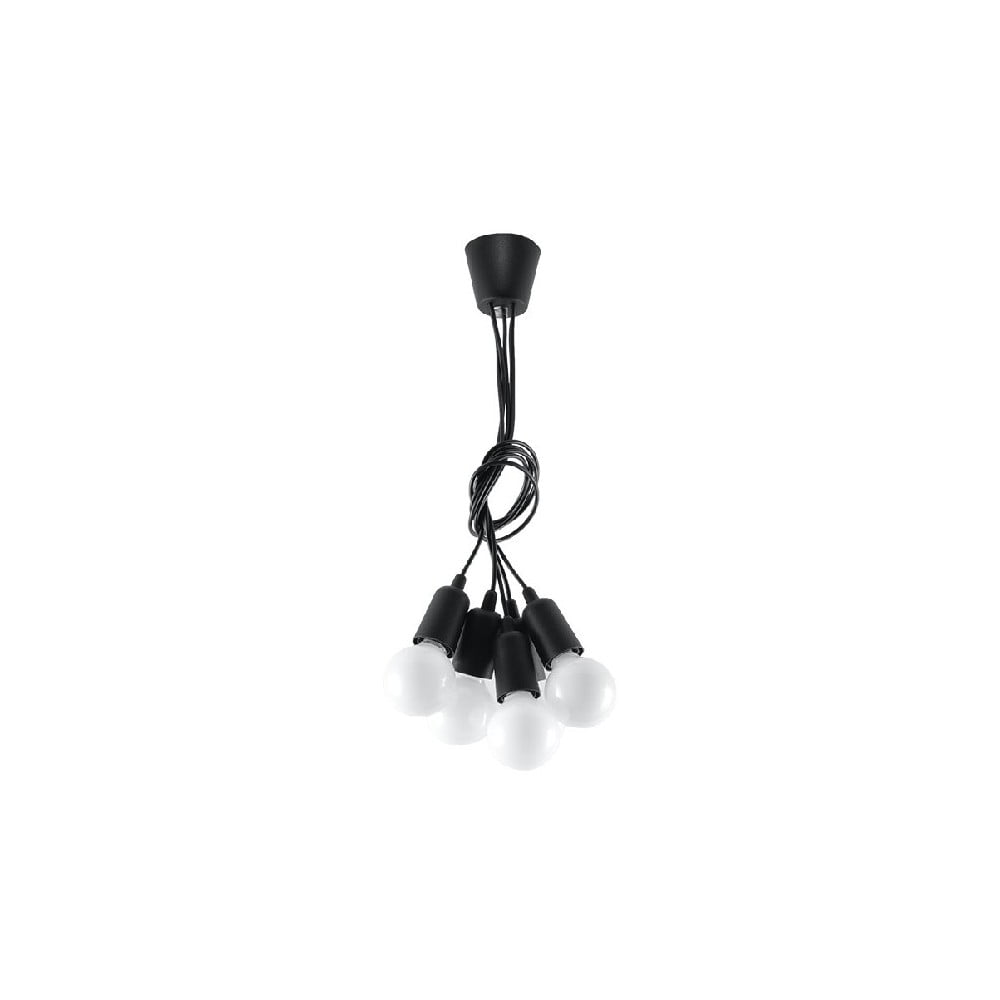 Černé závěsné svítidlo 25x25 cm Rene - Nice Lamps Nice Lamps