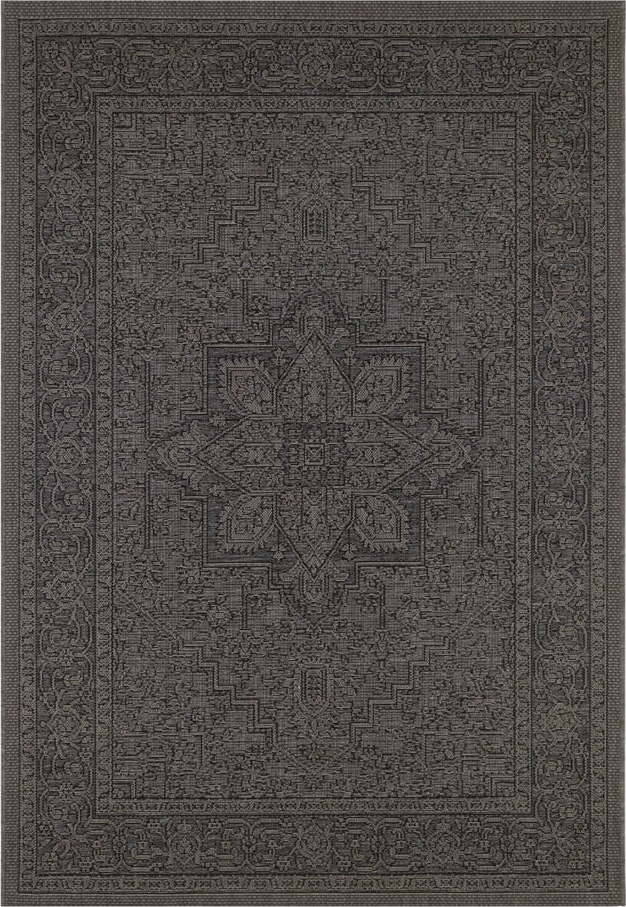 Černo-béžový venkovní koberec NORTHRUGS Anjara