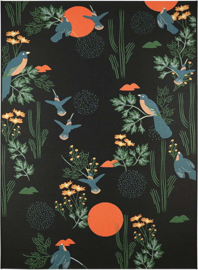 Černý koberec 140x200 cm Bloom – Nattiot Nattiot