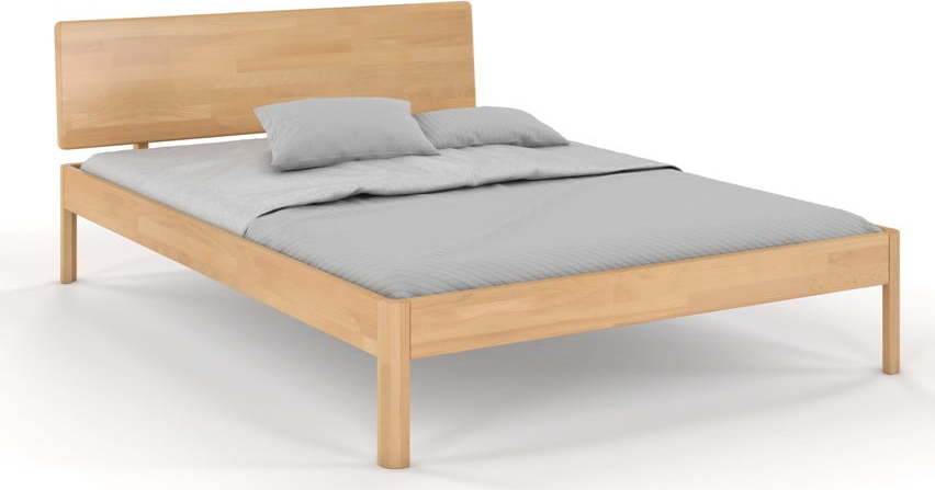 Dvoulůžková postel z bukového dřeva 160x200 cm v přírodní barvě Ammer – Skandica SKANDICA