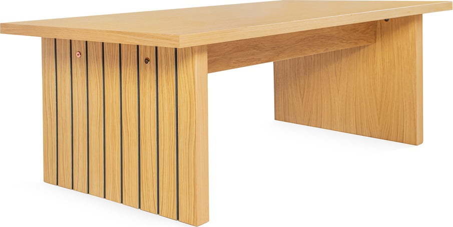 Konferenční stolek s deskou v dubovém dekoru v přírodní barvě 60x120 cm Stripe – Woodman Woodman