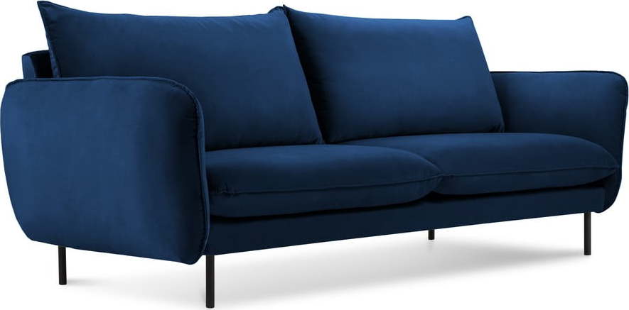 Modrá sametová pohovka 160 cm Vienna – Cosmopolitan Design Cosmopolitan design