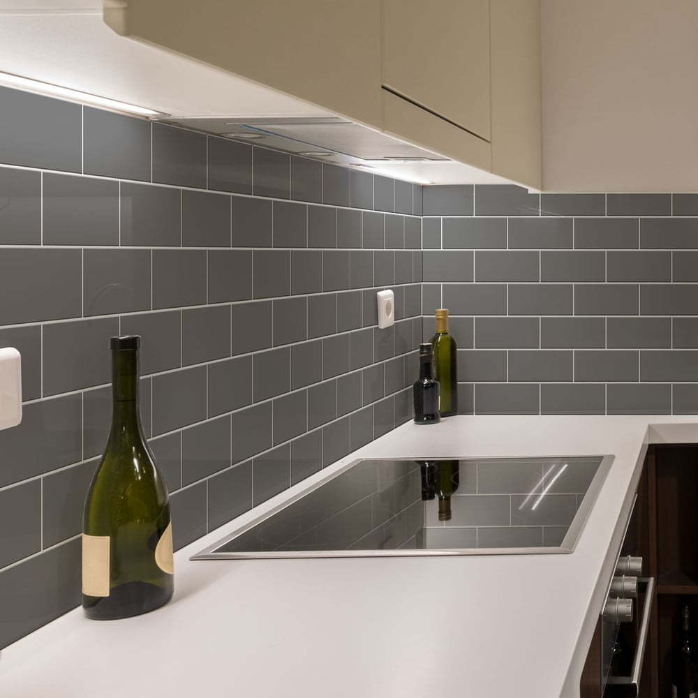 Sada samolepek na kachličky 30 ks 20x10 cm Subway Tiles Grey – Ambiance Ambiance