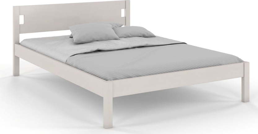 Bílá dvoulůžková postel z borovicového dřeva 120x200 cm Laxbaken – Skandica SKANDICA