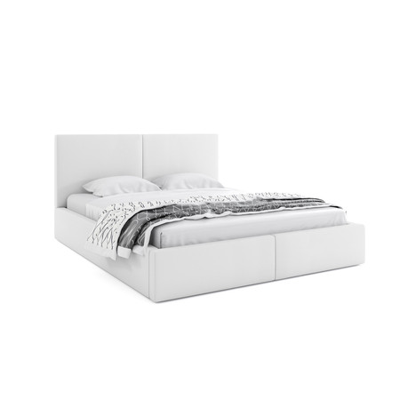 Čalouněná postel HILTON 120x200 cm Bílá BMS
