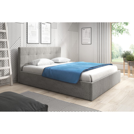 Čalouněná postel LAURA rozměr 90x200 cm Tmavě šedá TT-FURNITURE