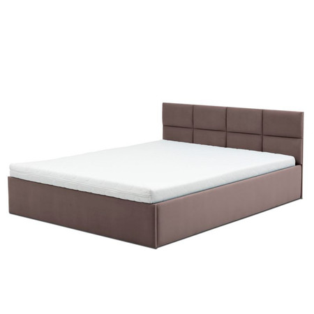 Čalouněná postel MONOS s pěnovou matrací rozměr 160x200 cm Kakao SG-nábytek