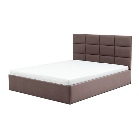 Čalouněná postel TORES s pěnovou matrací rozměr 140x200 cm Kakao SG-nábytek