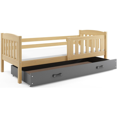 Dětská postel KUBUS s úložným prostorem 80x160 cm - borovice Šedá BMS