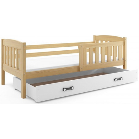 Dětská postel KUBUS s úložným prostorem 80x190 cm - borovice Bílá BMS