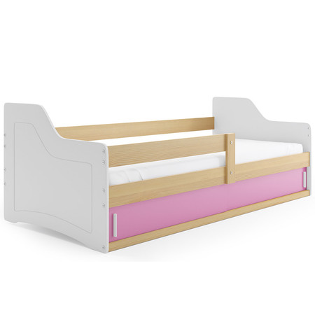 Dětská postel SOFIX s úložným prostorem 80x160 cm - borovice Ružové BMS